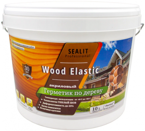 Приобрести ГЕРМЕТИК - Sealit Wood Elastic для работы с деревянными материалами 5 л в Уфе, Республика Башкортостан
